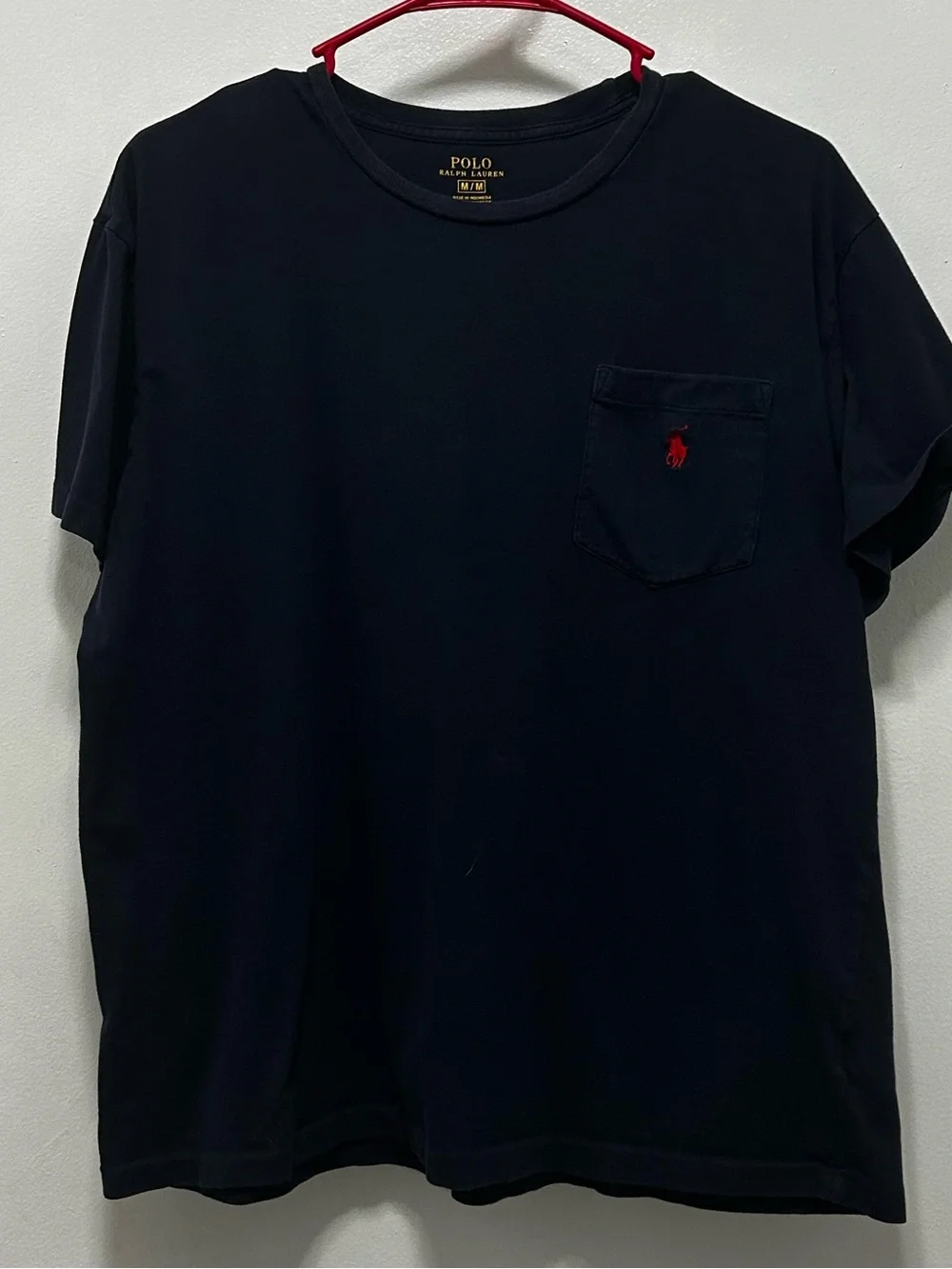 Polo by Ralph Lauren Navy Pocket Tee with‎ Red Pony